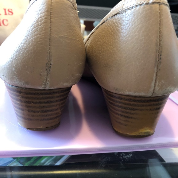 Cole Haan Elsie Cap Toe Nude Wedge Heels - Picture 4 of 7